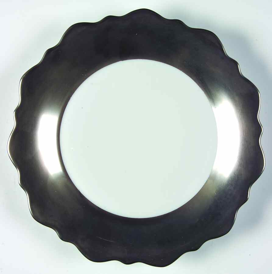 Samoa Platinum (All Platinum Rim) Salad/Dessert Plate by Jean Louis Coquet-1