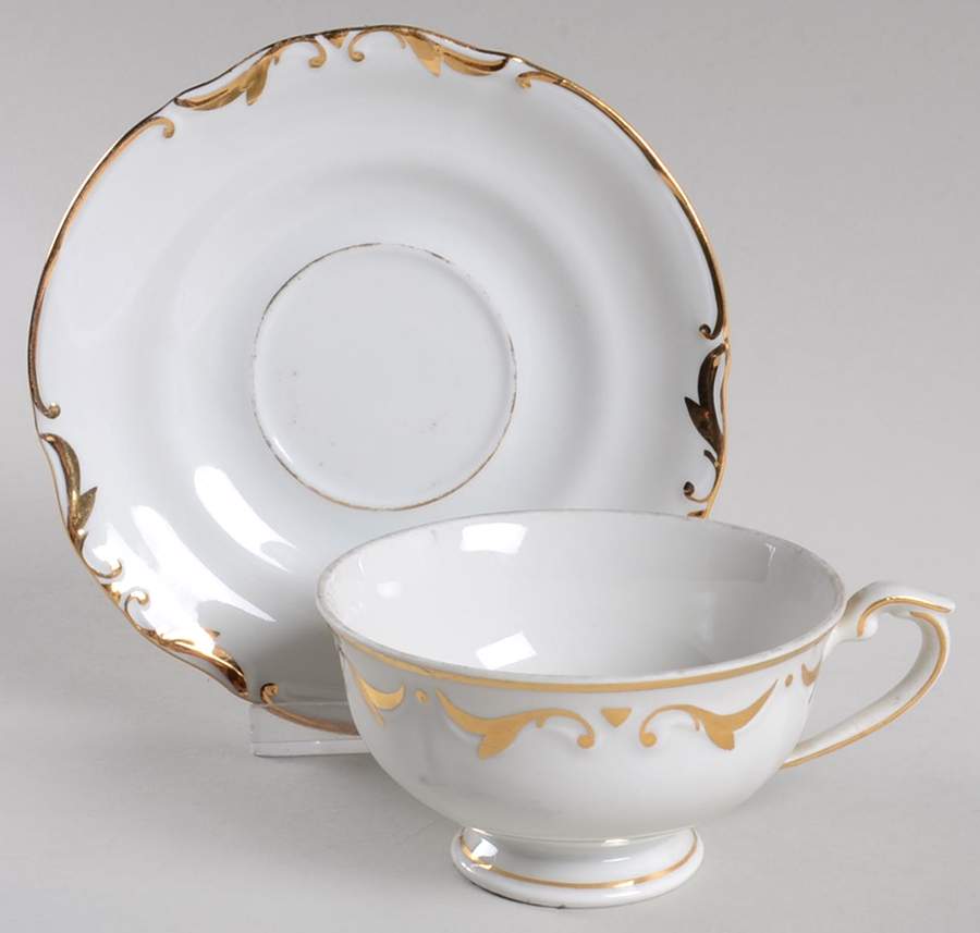 10434 Footed Cup & Saucer Set by Chodziez-Poland-1