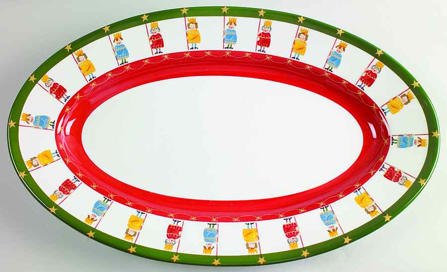 It's Christmas 20" Oval Serving Platter by Christopher Radko-1