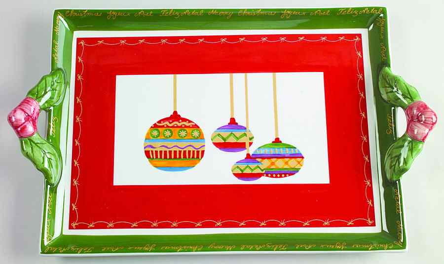 It's Christmas Rectangular Tray by Christopher Radko-1