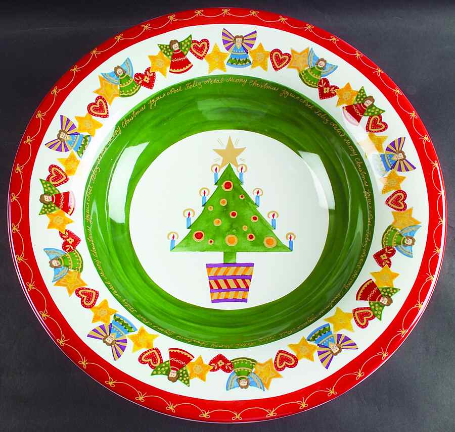It's Christmas 15" Large Salad Serving Bowl by Christopher Radko-1