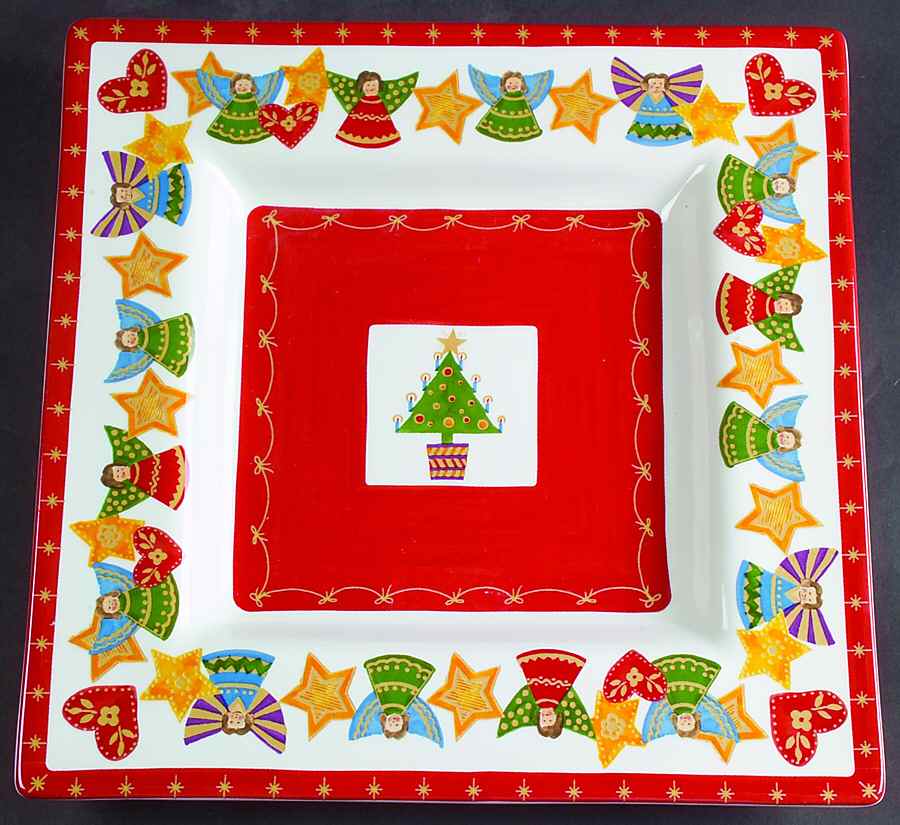 It's Christmas 11" Square Serving Platter by Christopher Radko-1