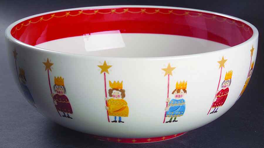 It's Christmas 11" Large Salad Serving Bowl by Christopher Radko-1