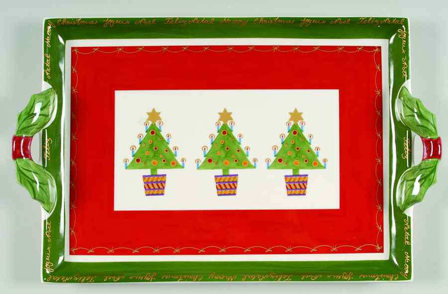 It's Christmas Rectangular Tray by Christopher Radko-1