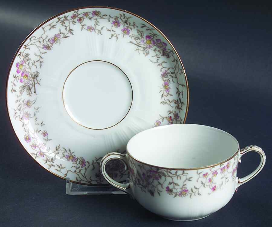 CHF897 Flat Bouillon Cup & Saucer by Charles Field Haviland-1