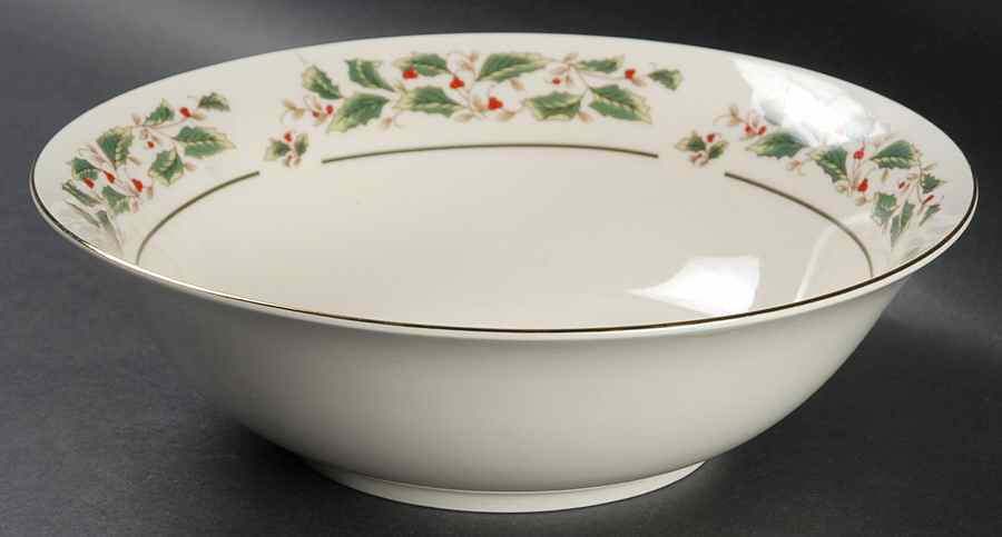 Holly Traditions 9" Round Vegetable Bowl by Cambridge Potteries-1