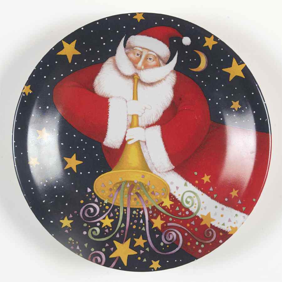 Celestial Santa Salad/Dessert Plate by Certified International-1
