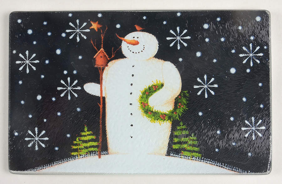 Twilight Snowman (White Stars) Counter Saver by Certified International-1