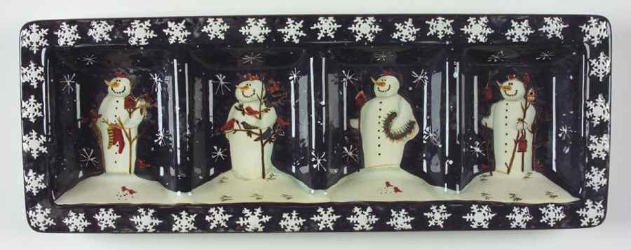 Twilight Snowman (White Stars) 4 Part Relish by Certified International-1