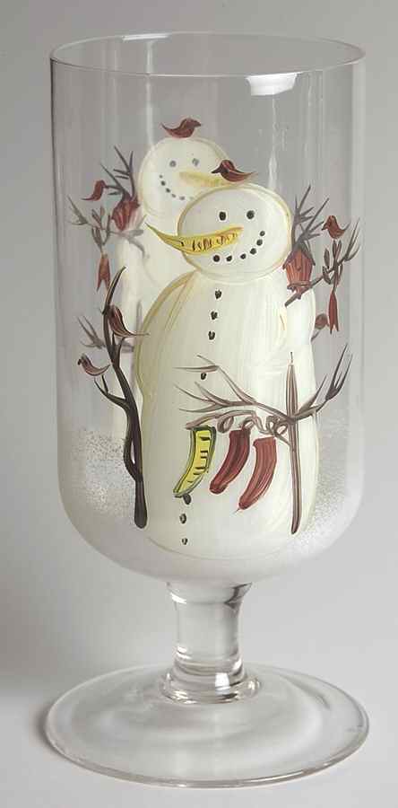 Twilight Snowman (White Stars) 16 Oz Glassware Iced Tea by Certified International-1