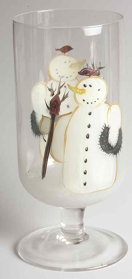 Twilight Snowman (White Stars) 16 Oz Glassware Iced Tea by Certified International-1