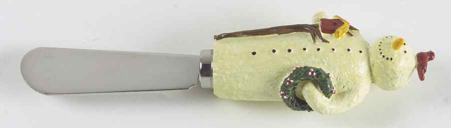 Twilight Snowman (White Stars) Spreader (for Dip and Spreader) by Certified International-1