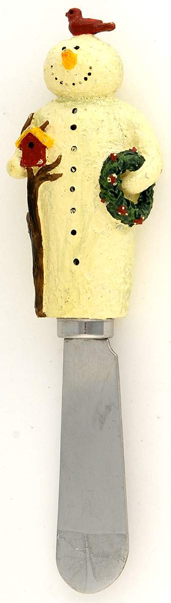 Twilight Snowman (White Stars) Individual Spreader by Certified International-1