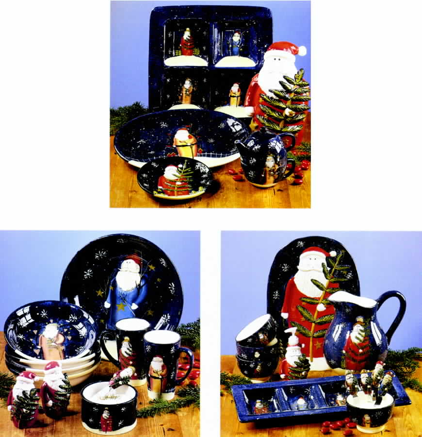 Twilight Santa (Blue Handles) Latte Mug by Certified International-1
