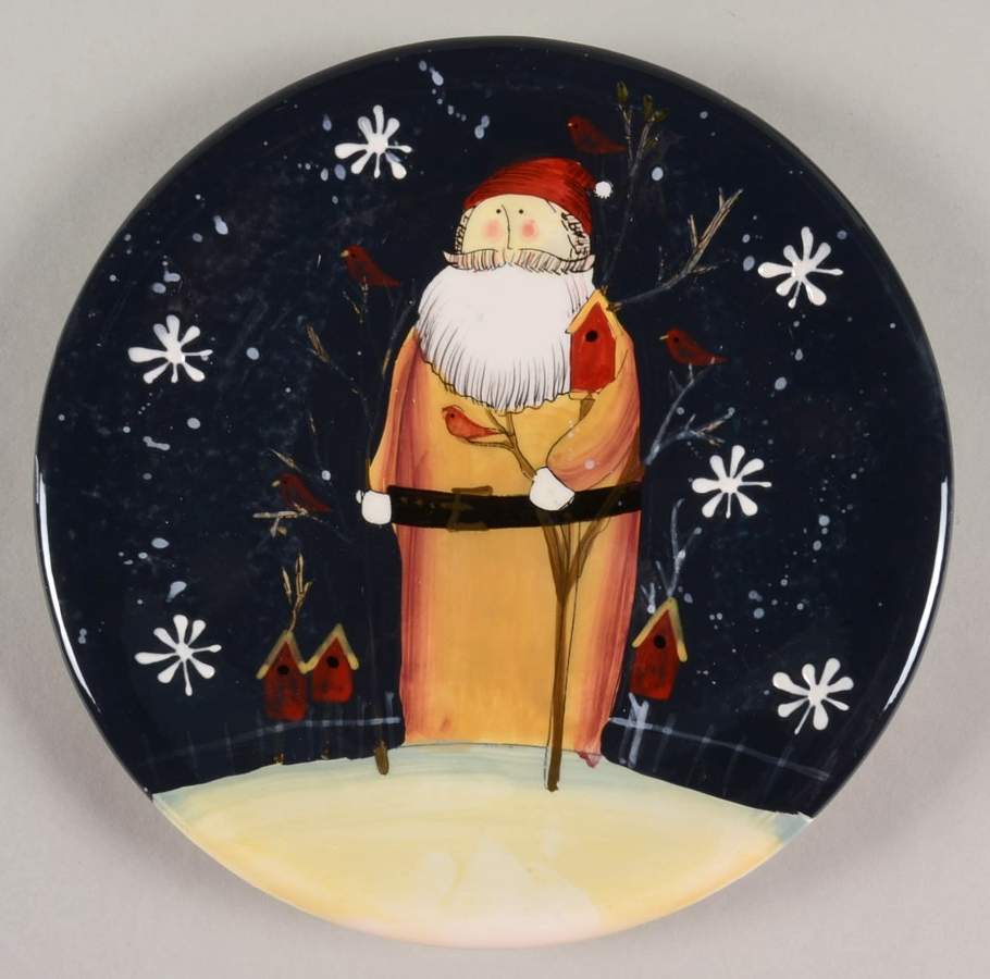 Twilight Santa (Blue Handles) Salad/Dessert Plate by Certified International-1