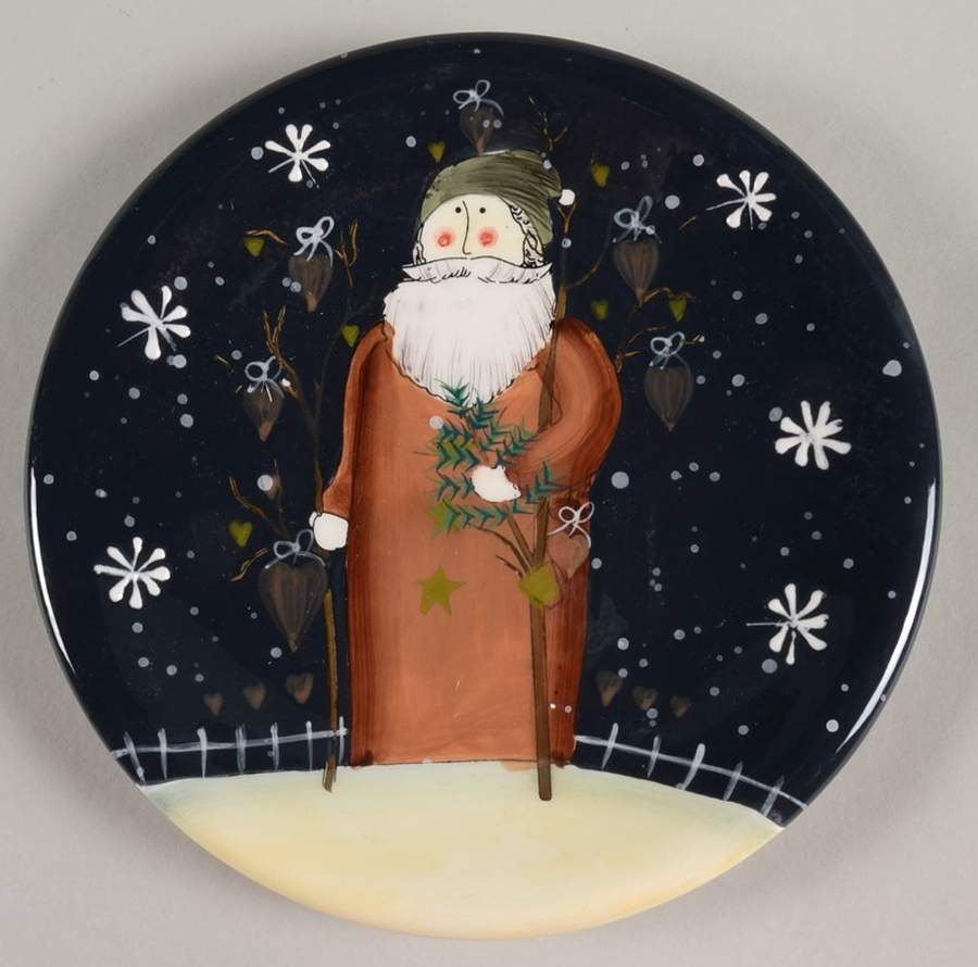 Twilight Santa (Blue Handles) Salad/Dessert Plate by Certified International-1