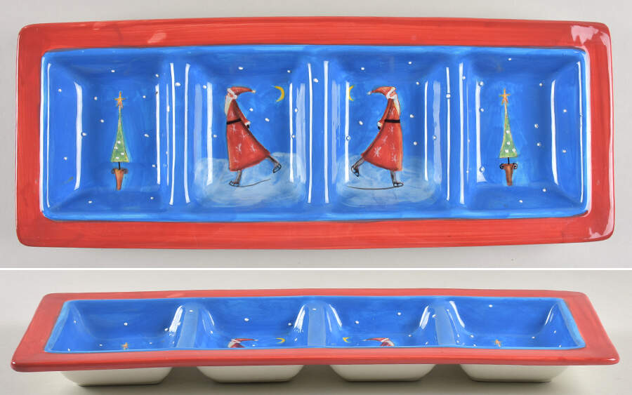 Santa On Ice (Red Handles) 4 Part Relish by Certified International-1
