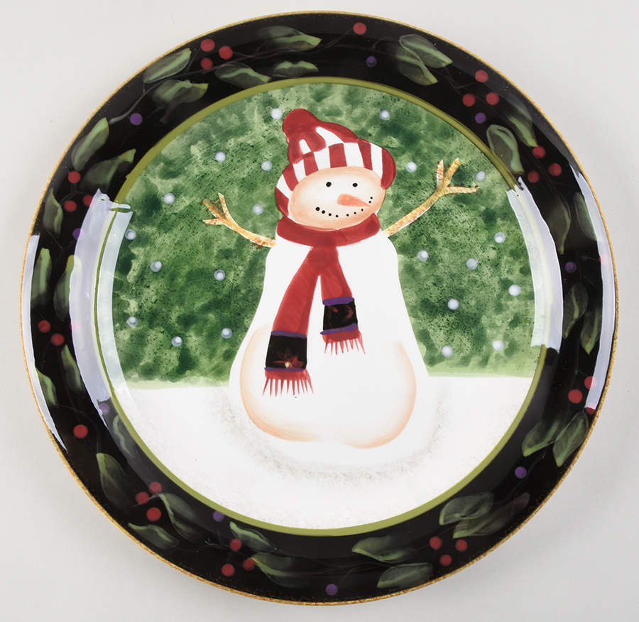 Antique Christmas Dinner Plate by Certified International-1