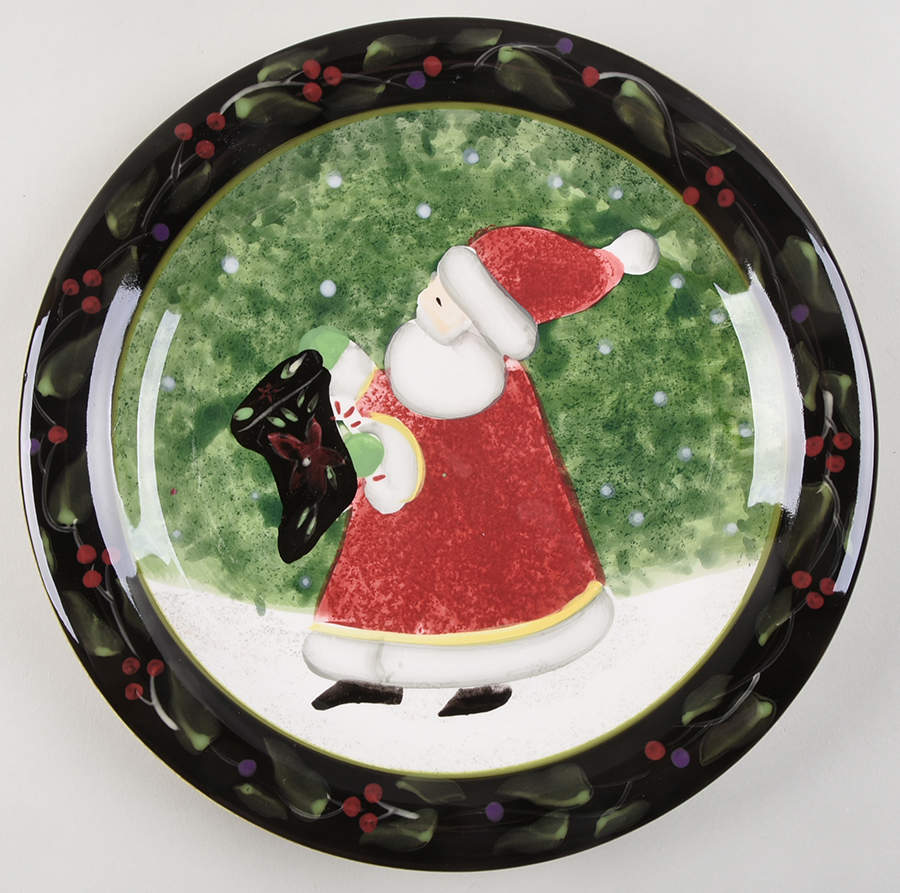Antique Christmas Dinner Plate by Certified International-1