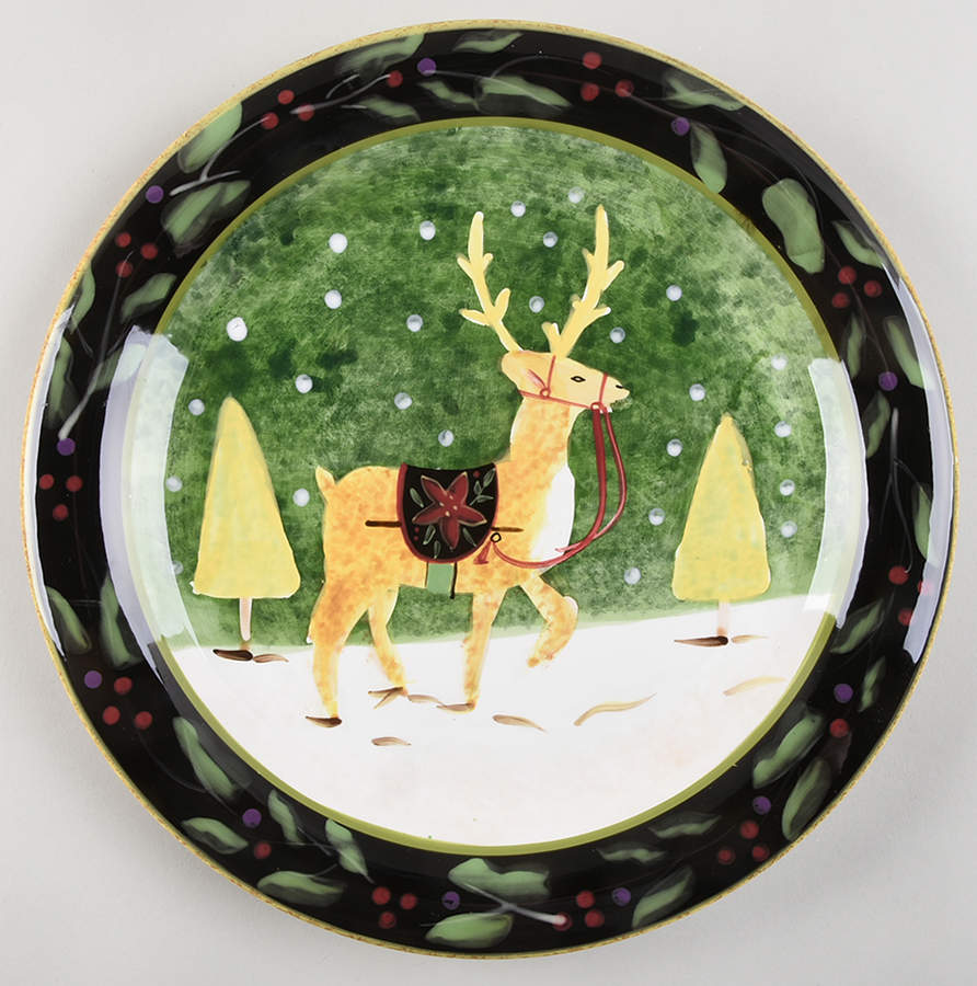 Antique Christmas Dinner Plate by Certified International-1