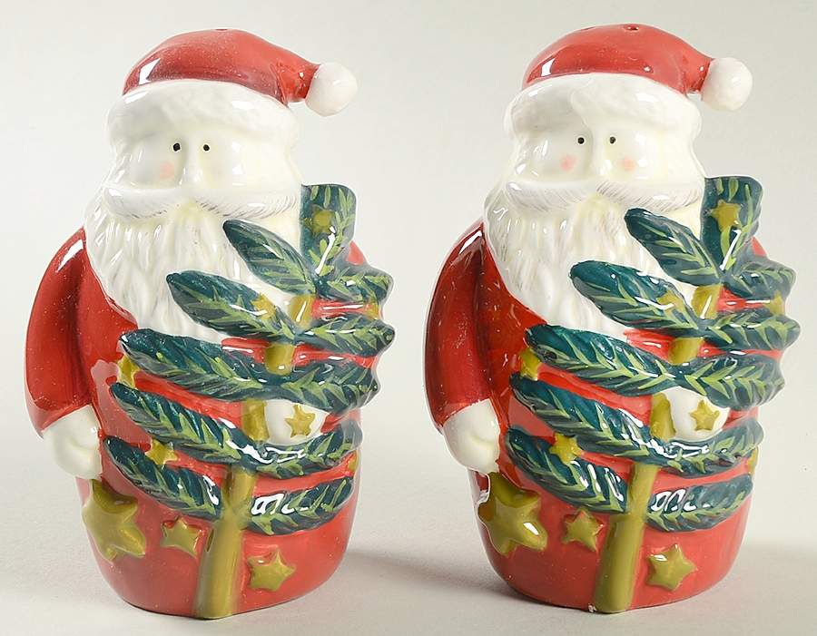 Twilight Santa (Blue Handles) Figural Salt & Pepper Set by Certified International-1