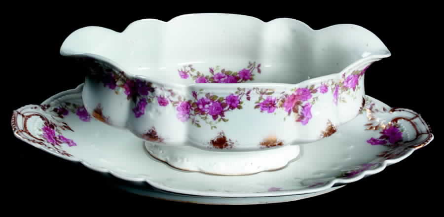 CHF908 Gravy Boat & Underplate by Charles Field Haviland-1