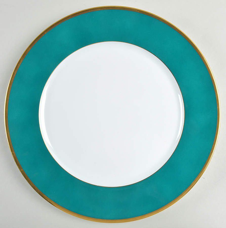 Arc En Ciel Vert Canard (Teal) Service Plate (Charger) by Charles Field Haviland-1