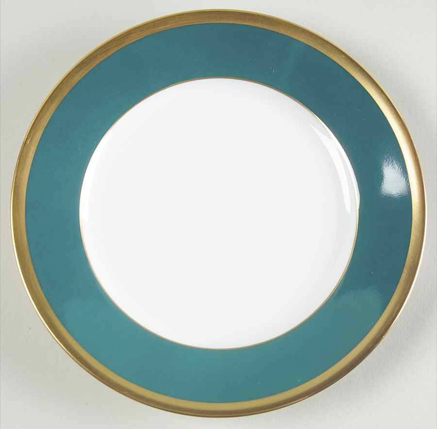 Arc En Ciel Vert Canard (Teal) Bread & Butter Plate by Charles Field Haviland-1