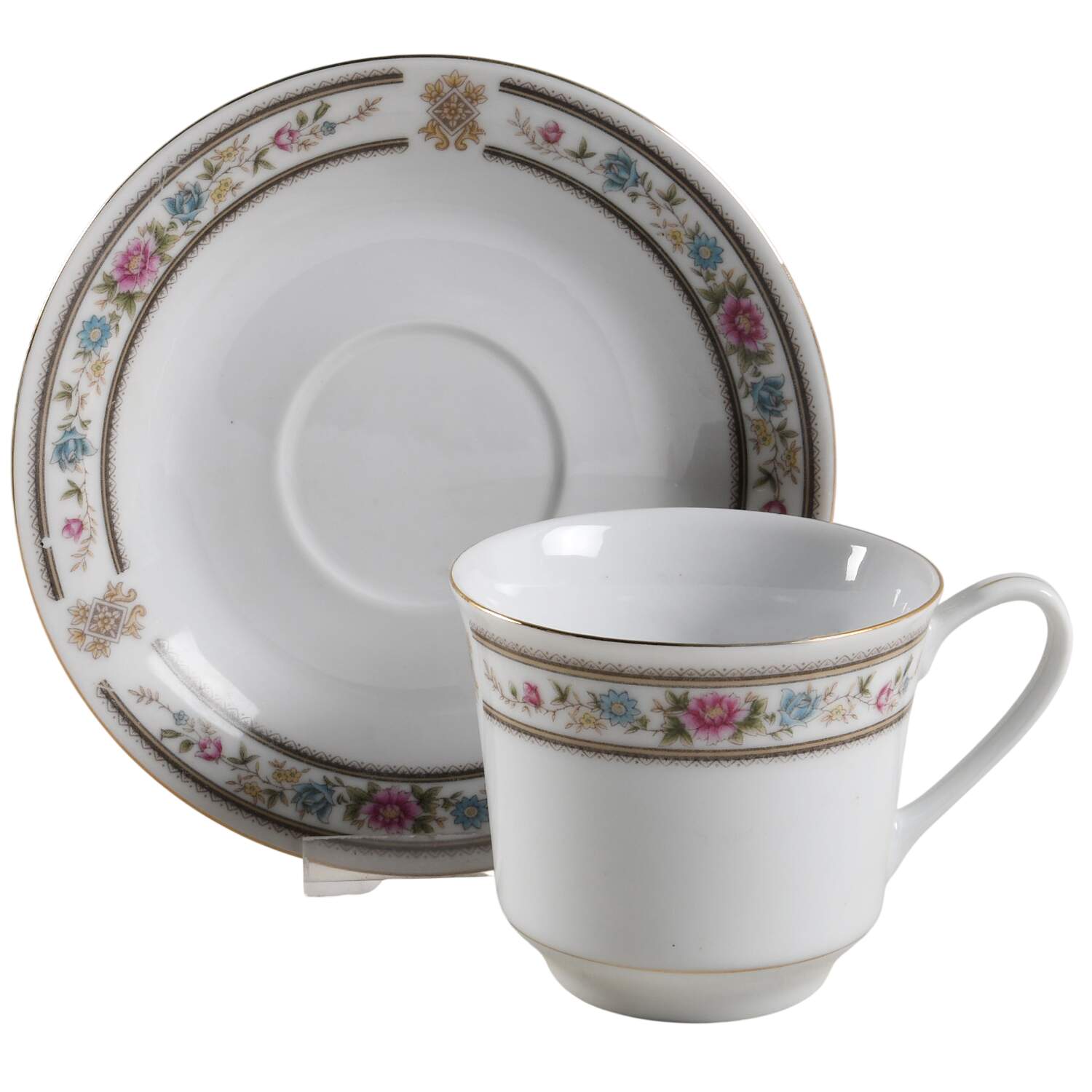 CX183 Footed Cup & Saucer Set by China (Made in China)-1