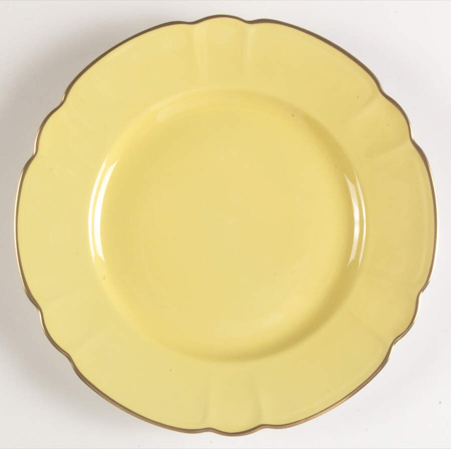 Eventail Yellow Salad Plate by Charles Field Haviland-1