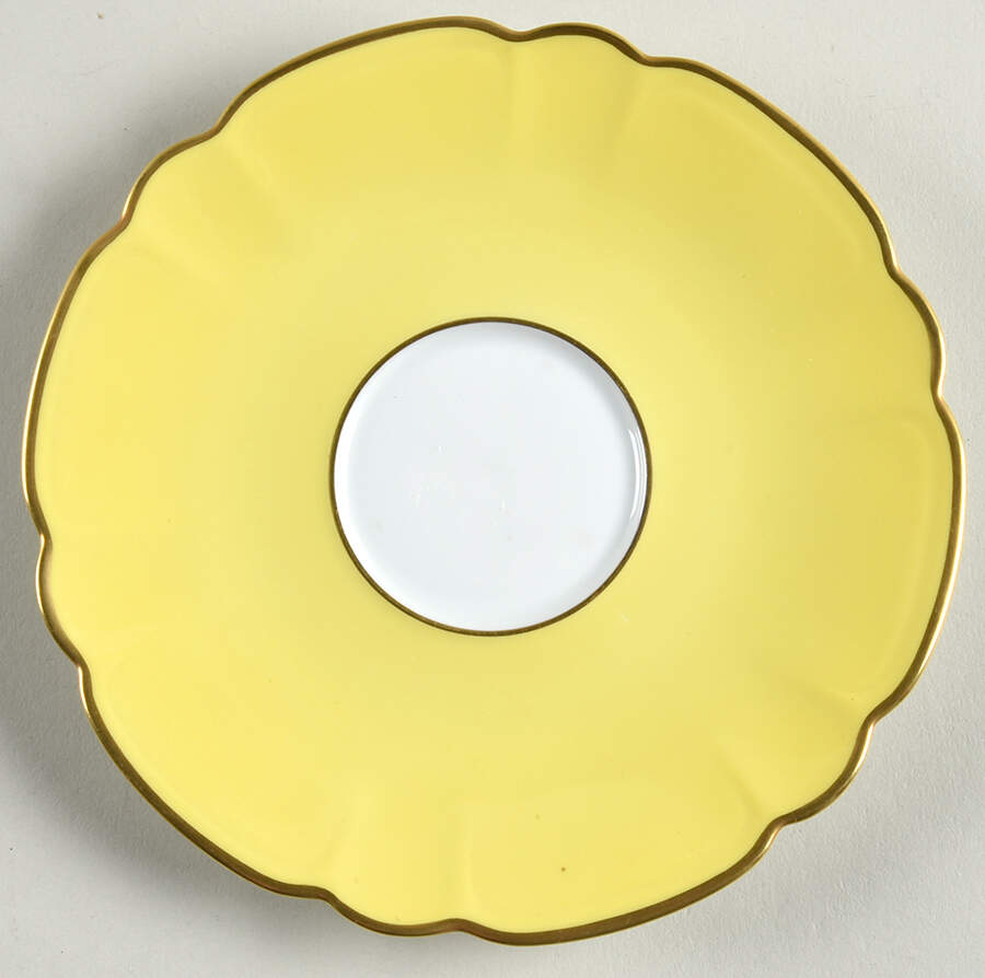 Eventail Yellow Saucer by Charles Field Haviland-1