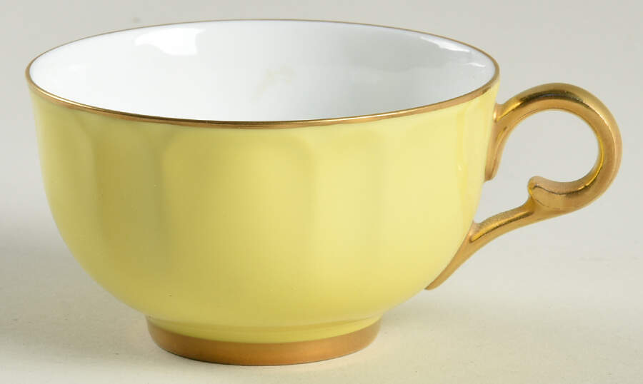 Eventail Yellow Flat Cup by Charles Field Haviland-1