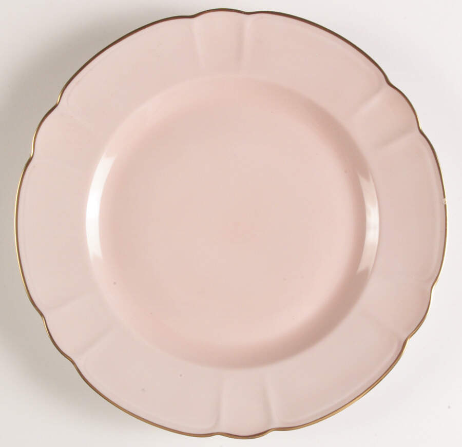 Eventail Pink Rose Opale Dinner Plate by Charles Field Haviland-1