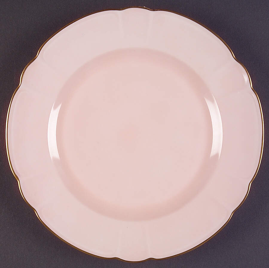 Eventail Pink Rose Opale Dinner Plate by Charles Field Haviland-1