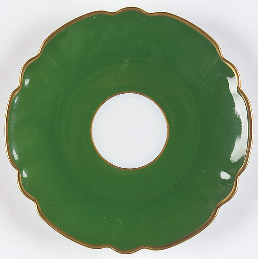 Eventail Empire Green Saucer for Demitasse Cup by Charles Field Haviland-1