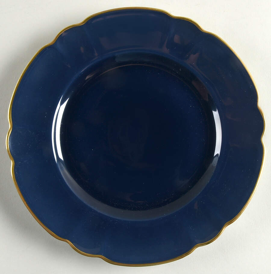 Eventail Dark Blue (Blue Ambassade) Salad Plate by Charles Field Haviland-1