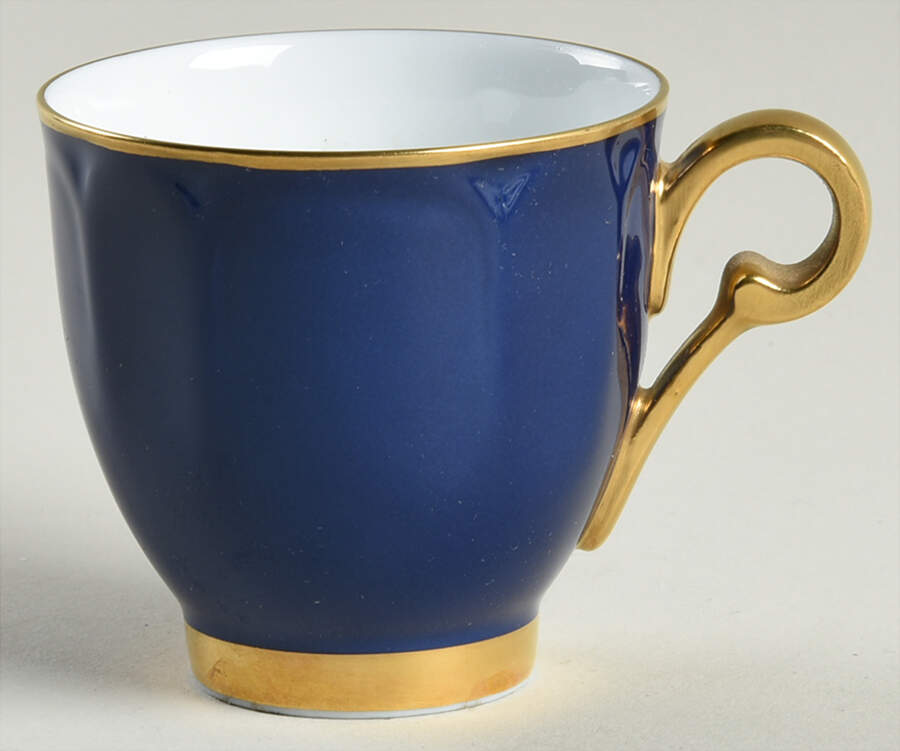 Eventail Dark Blue (Blue Ambassade) Flat Demitasse Cup by Charles Field Haviland-1
