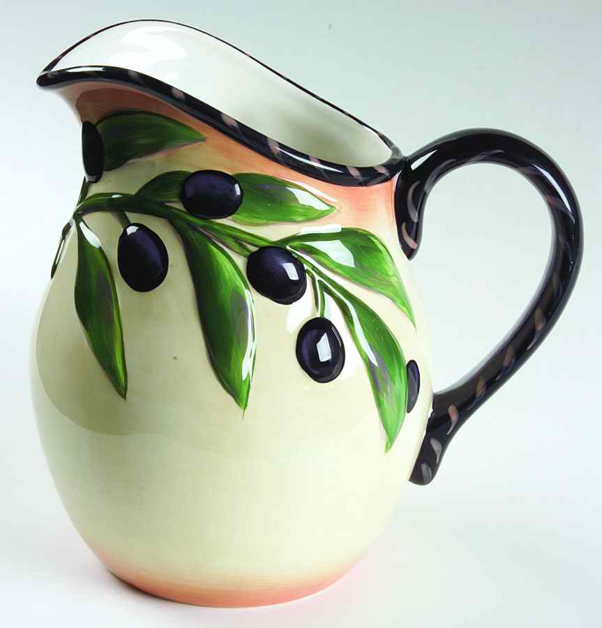Oliva Rustica 80 Oz Pitcher by Clay Art-1
