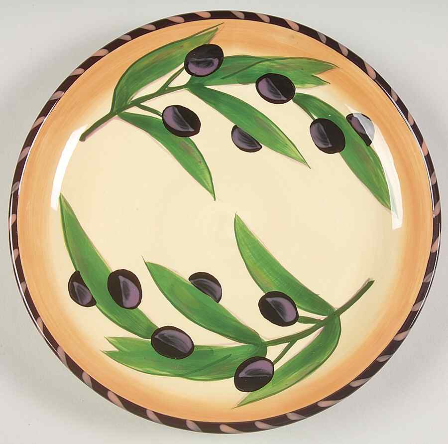 Oliva Rustica Salad Plate by Clay Art-1