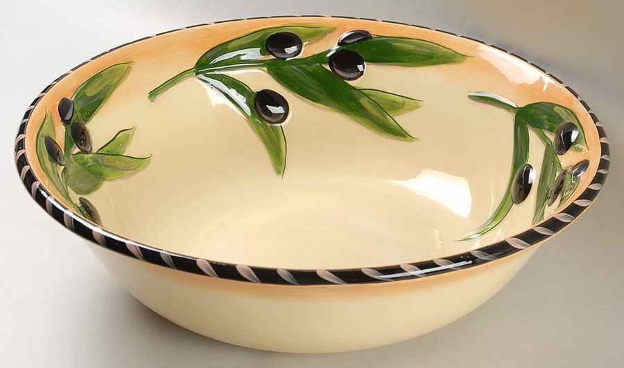 Oliva Rustica 13" Pasta Serving Bowl by Clay Art-1