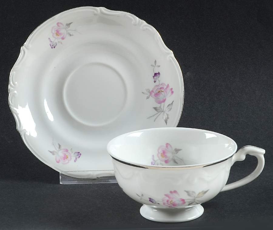Theresa Footed Cup & Saucer Set by Chodziez-Poland-1