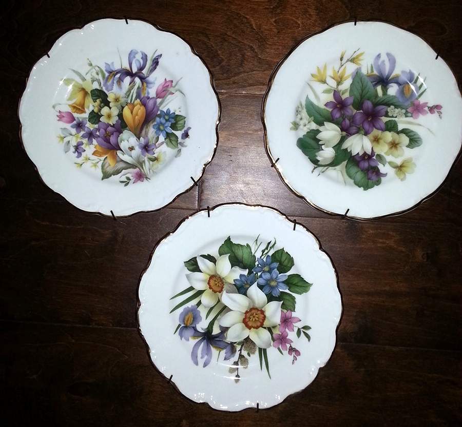 Spring Blooms Salad Plate by Crown Victorian-1