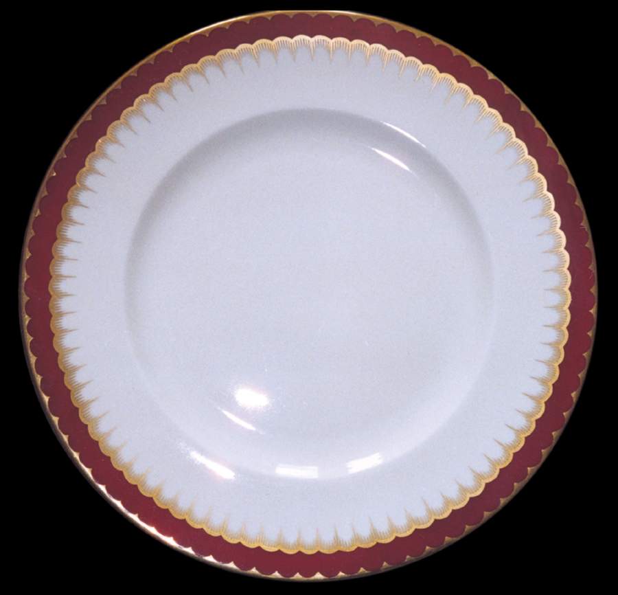 6143 Red Dinner Plate by Coalport-1