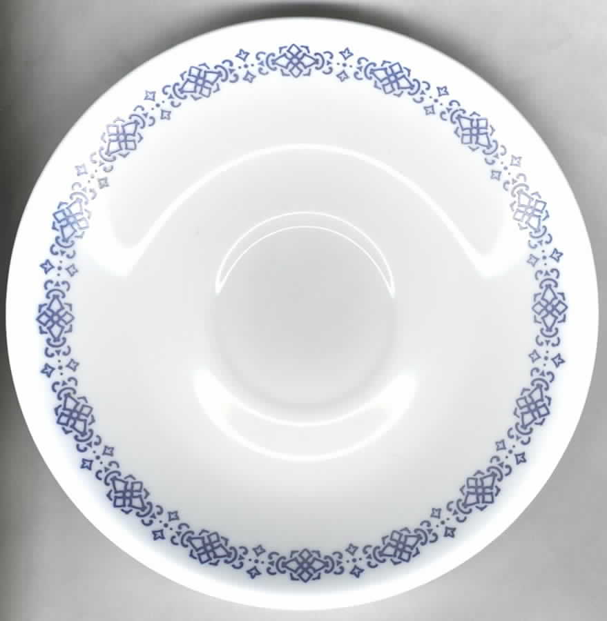 Blue Macrame Saucer by Corning Corelle-1