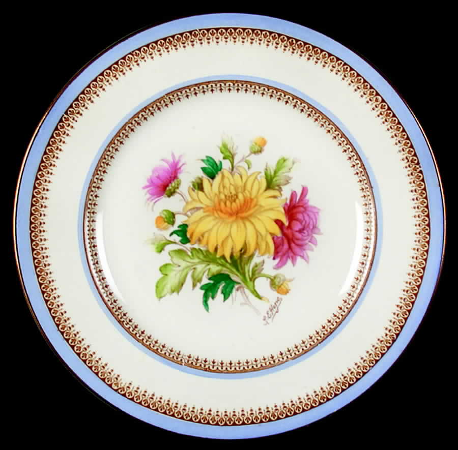 Chrysanthemum Luncheon Plate by Crown Ducal-1