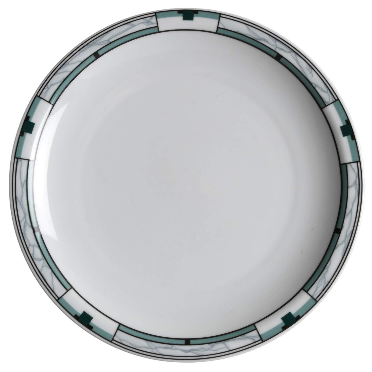 Prestige Aqua Black Salad Plate by Crown Porcelain-1