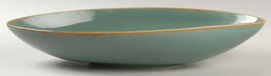 Natura Green 12" Oval Vegetable Bowl by Charter Club-1