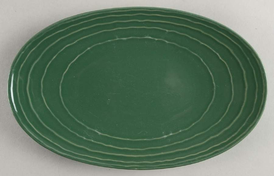 Natura Green Oval Salad Plate by Charter Club-1