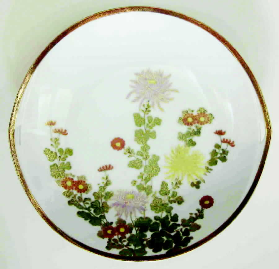 Kutani Handled Cake Plate by Craftsman (Japan)-1