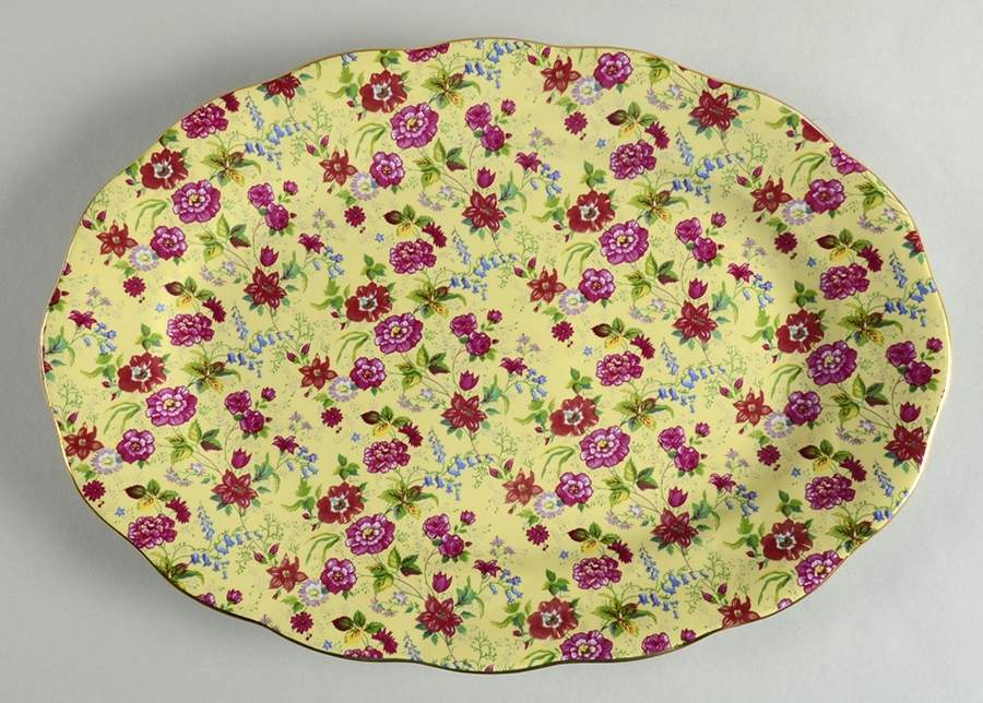Charlotte 13" Oval Serving Platter by China (Made in China)-1